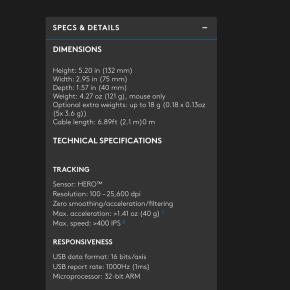 LogiTech G502 HERO Gaming Mouse - Picture 6 of 9